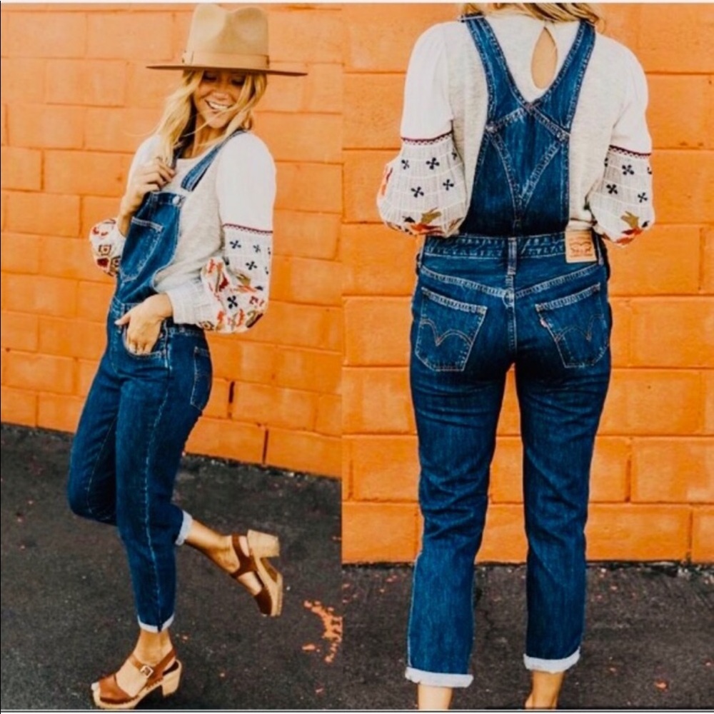 Levi's Dark Blue Denim Overalls